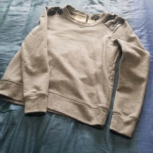 Sparkly pleather crewneck